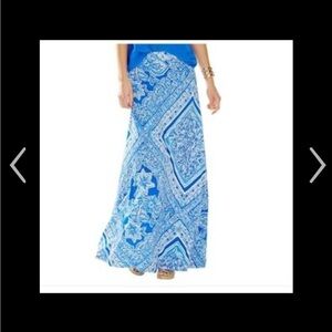 NWT Lilly Pulitzer Vibrant Blue Maxi Skirt